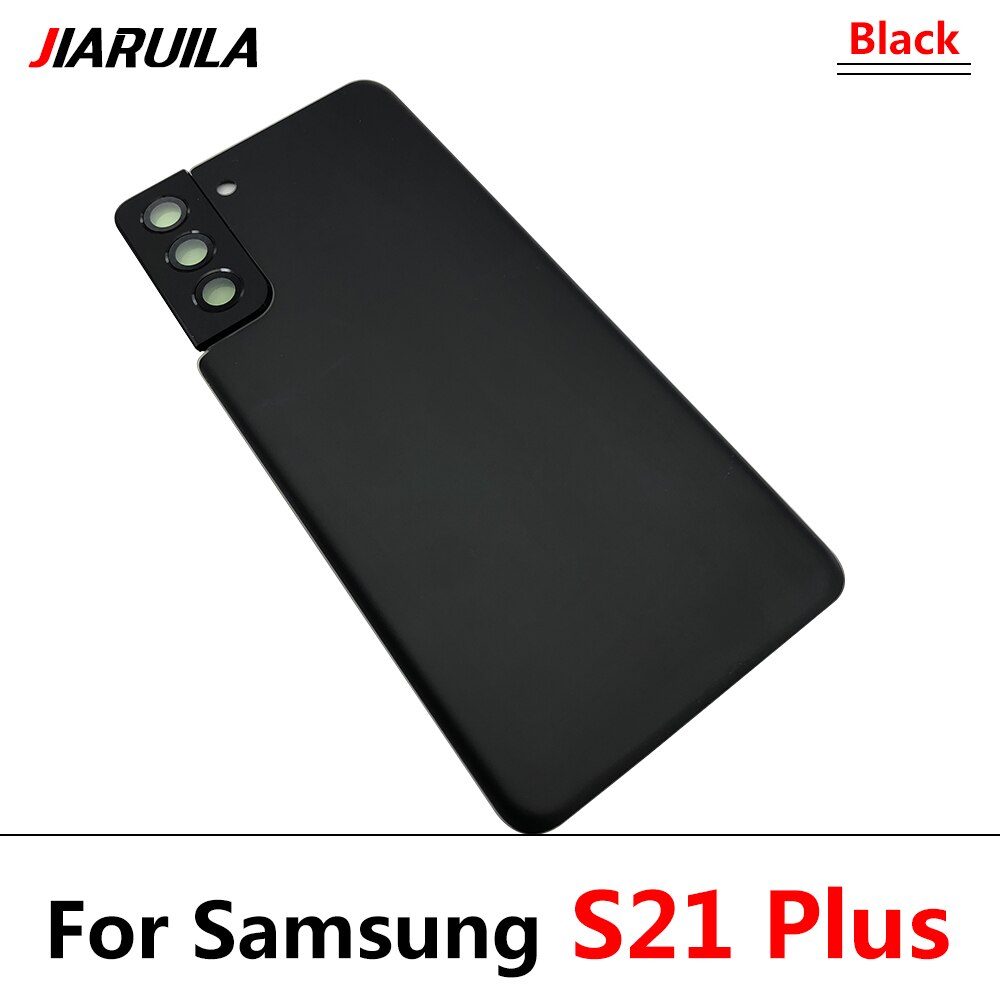 Terug Glas Vervanging Voor Samsung S21 Ultra Batterij Cover Achterdeur Behuizing Case Met Lijm Sticker Voor Samsung S21 Plus: S21 Plus Black
