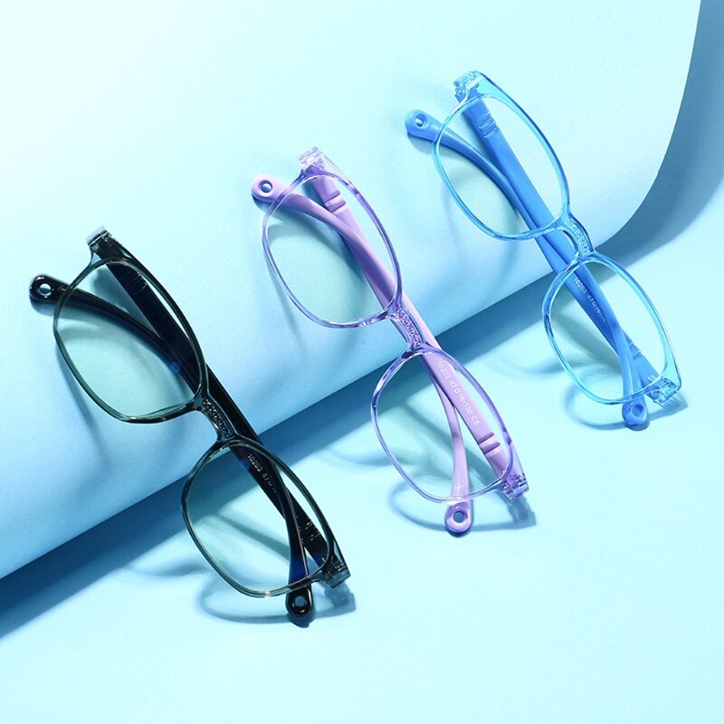 Lunettes à la pour enfants, lumière bleue, filtre Anti-éblouissement, lunettes pour filles et garçons, blocage de la monture optique, lentilles claires TR90