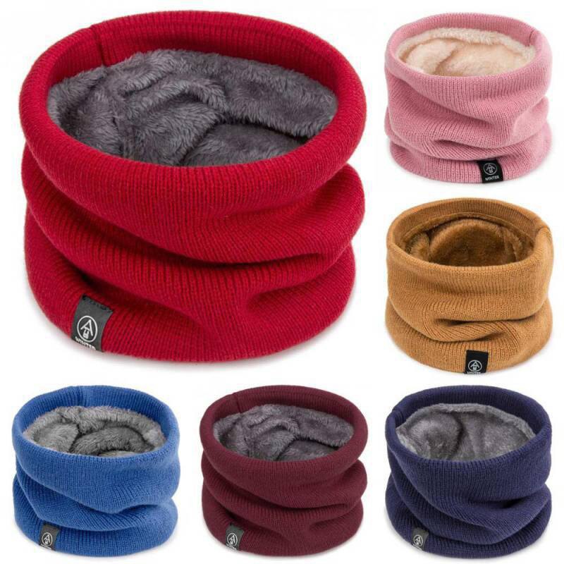 Sciarpa calda invernale per ragazzi ragazze bambini sciarpa per bambini sciarpe con collo in lana spessa sciarpa anello in maglia di cotone sciarpe solide