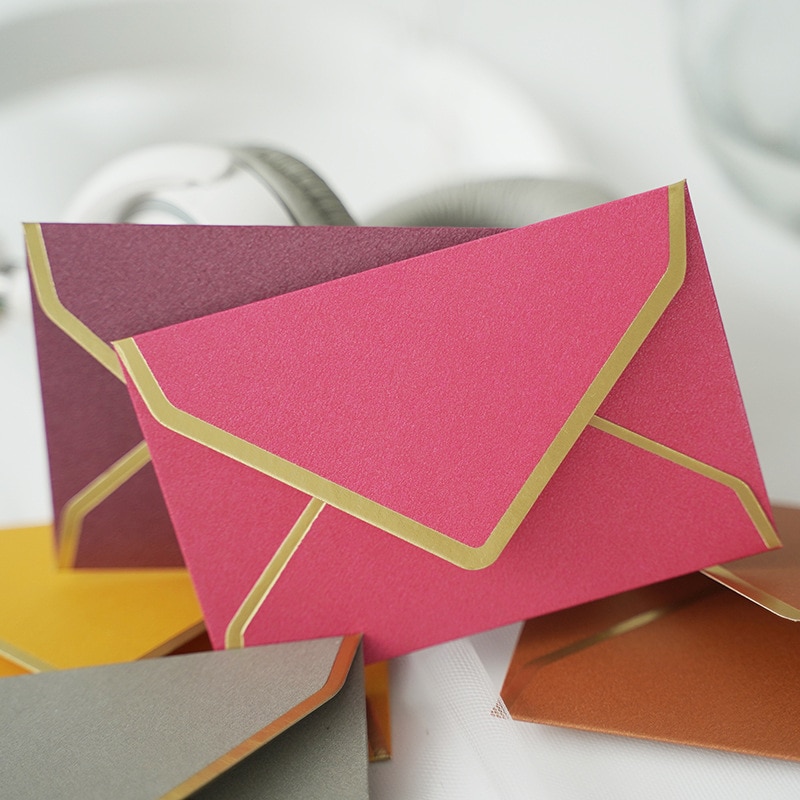 20 pcs/lot Mini envelope gilded edge Paper Envelopes cute Envelope For Card Scrapbooking