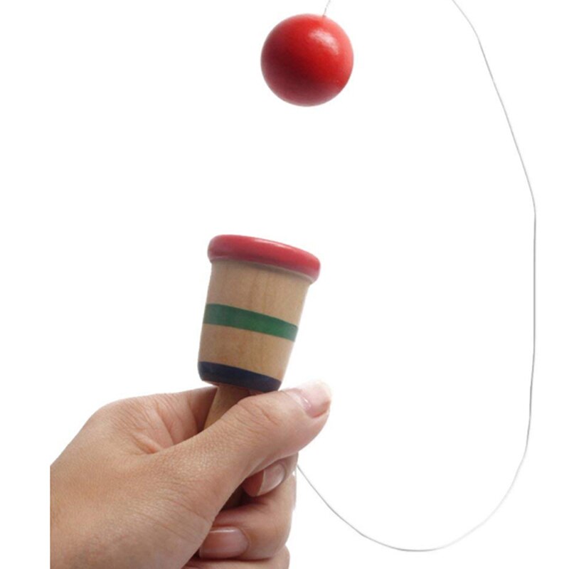 Kendama-vaso de madera antiestrés para niños, pelota de malabares, juguetes educativos para preescolar para niños, juegos divertidos al aire libre