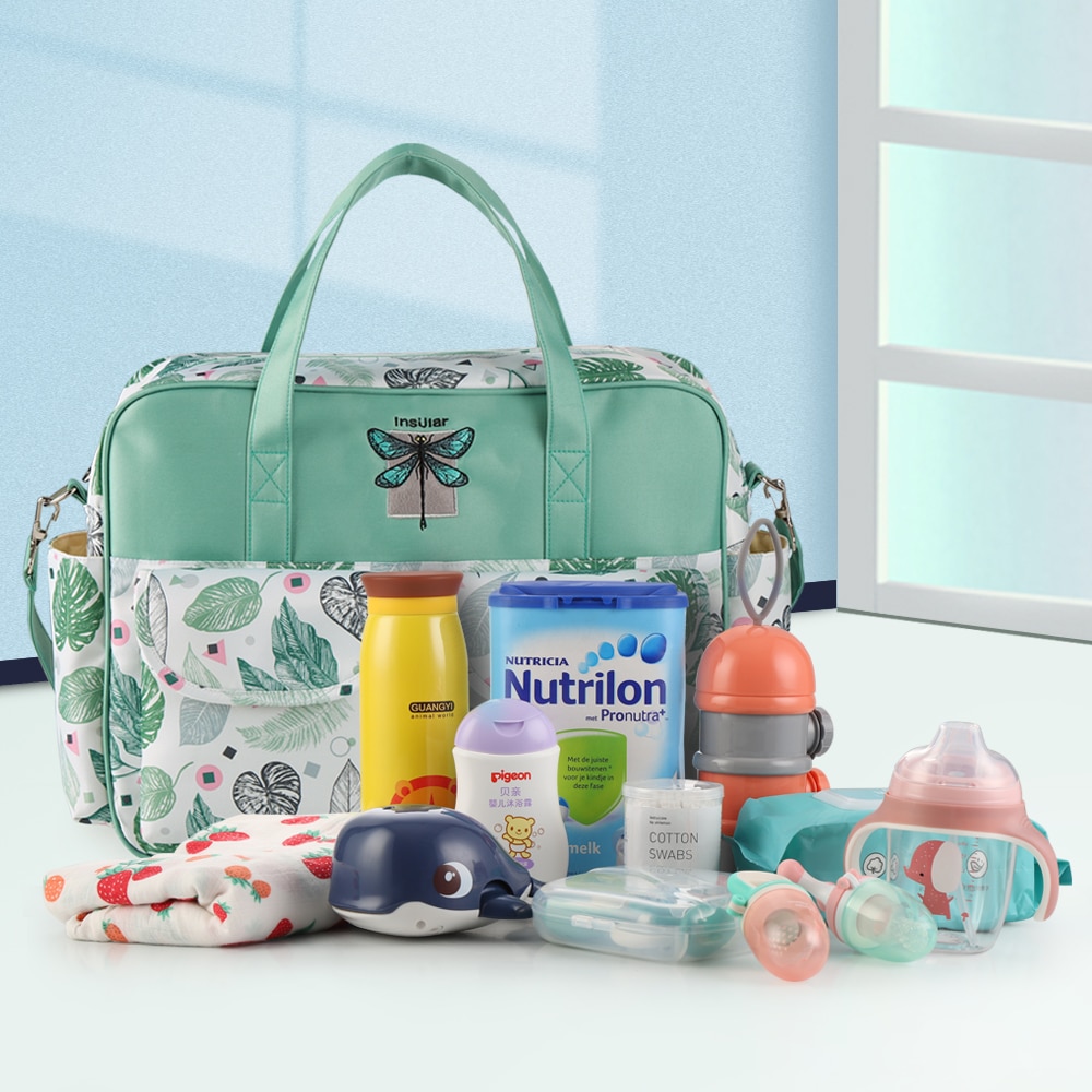 Insular Luier Wandelwagen Zak Mummie Moederschap Luiertas Damesmode Tas Waterdichte Crossbody Zakken Voor Babyverzorging