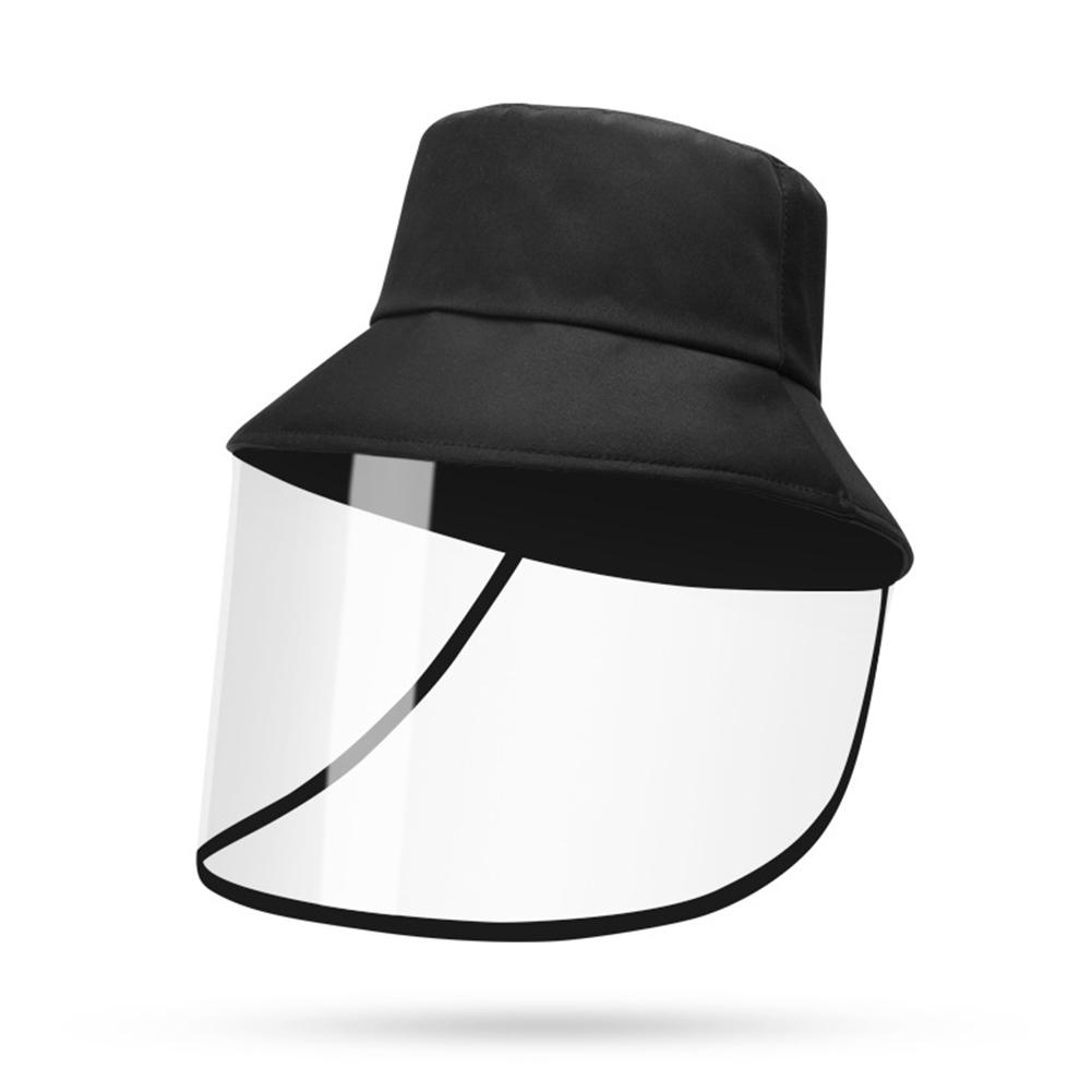 Beskyttende gennemsigtig hat 360 all-round beskyttende udendørs foldbar kasket til fiskeri og blaffer: Default Title