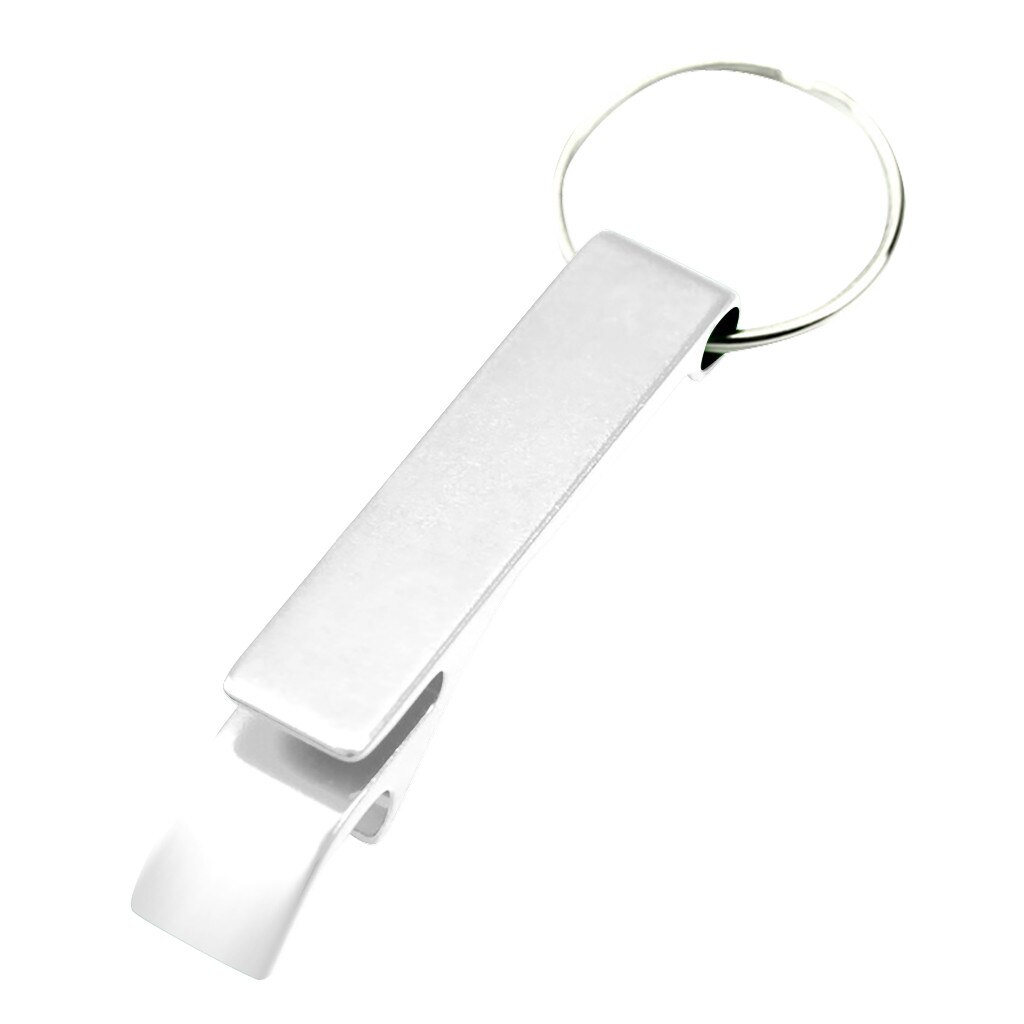 3 IN 1 Mini Key Holder Portable Press Elevator Handle Tool Bottle Opener Protect Key Holder Solid Titanium Alloy Opener: White