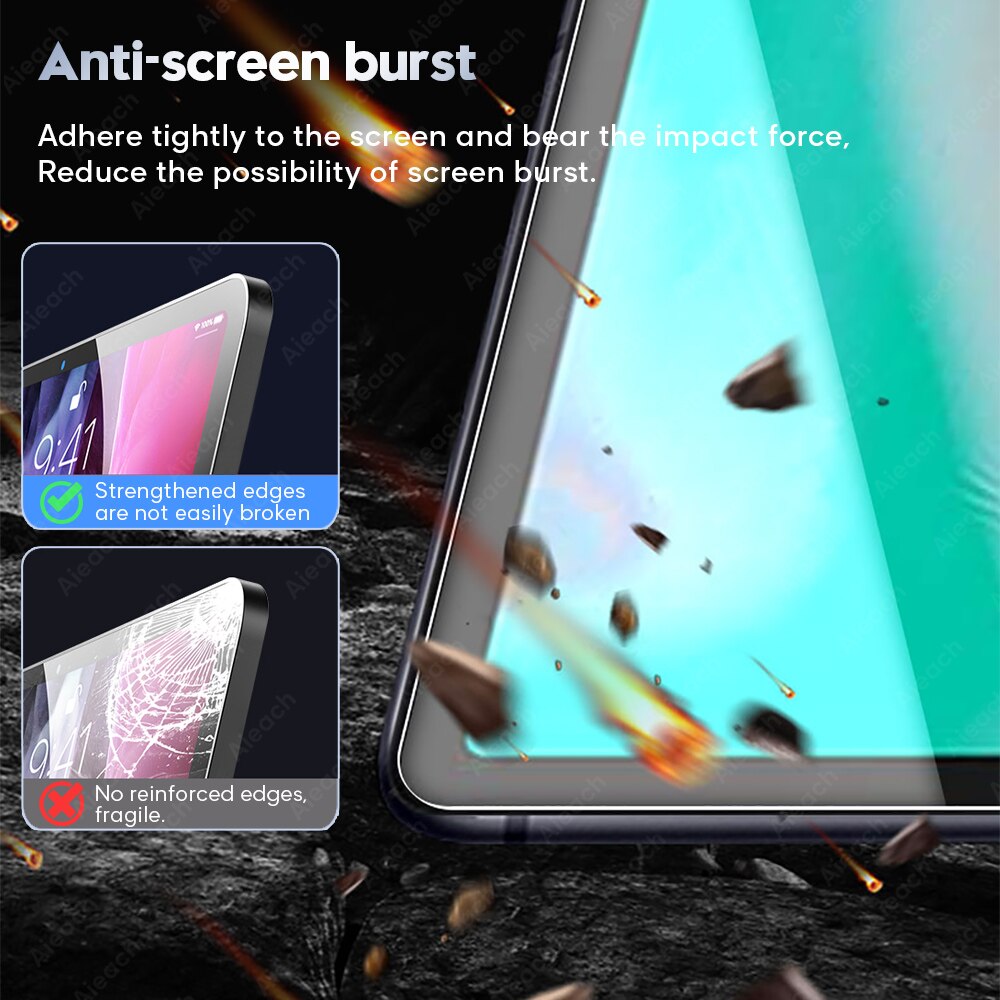 3-Pack Tempered Glass Screen Protector for Samsung Galaxy Tab S Series - 15D Curved Edge
