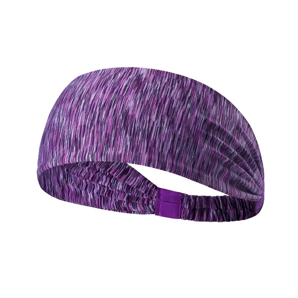 Vrouwen Sport Yoga Haarband Anti-transpirant Tulband Sneldrogende Zweetband Haarband Running Fitness Hoofdband: Striped purple