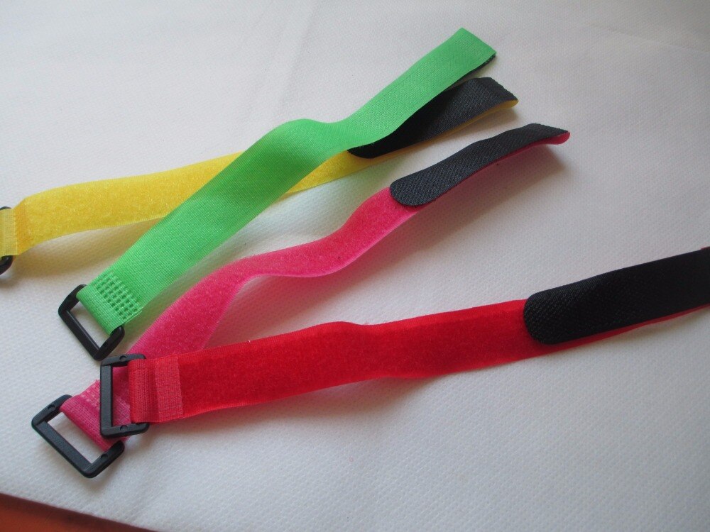 10pcs 2*30cm Adjustable Tie Down Elastic Strap reusable cable Self gripping Band