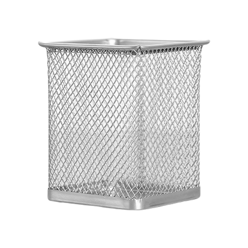 Pen Holder Brush Pot Container Pencil Storage Box Iron Wire Basket Home Office Stationery Storage Desktop Organizer: S