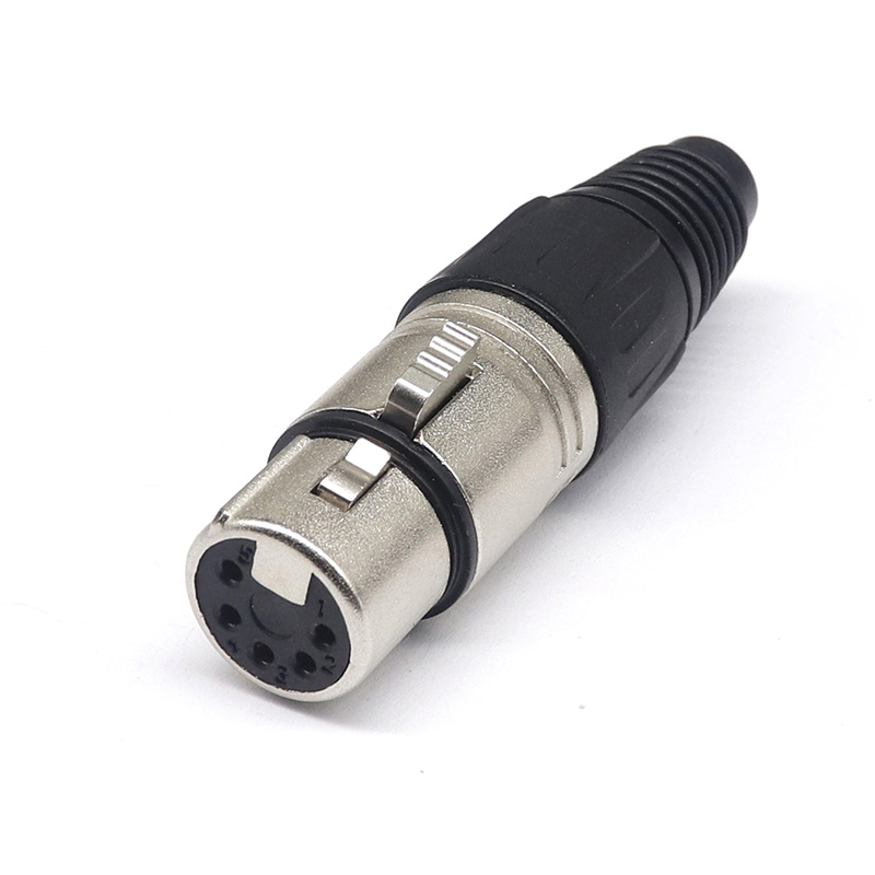 3/4/5PIN Canon Hoofd Microfoon Plug Microfoon Hoofd Xlr Balanced Head Drie-Core Vergulde canon Mannelijke En Vrouwelijke Hoofd: 5PIN silver female