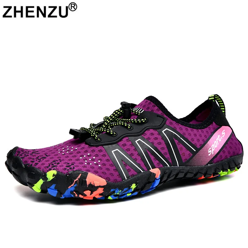 Scarpe da scoglio per donna uomo Scarpe da acqua ad asciugatura rapida Nuoto Spiaggia a piedi nudi yoga Abbigliamento da esercizio Accessori sportivi Piscina Campeggio Pesce Palestra: Lavanda / 36