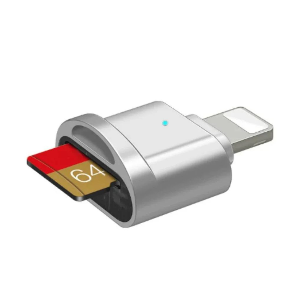 MINI SD TF Karte Apple Kartenleser Geeignet für iPhone iPad Verbindung Externe Erweiterung Speicherkarte OTG Speicherkartenadapter: WHITE