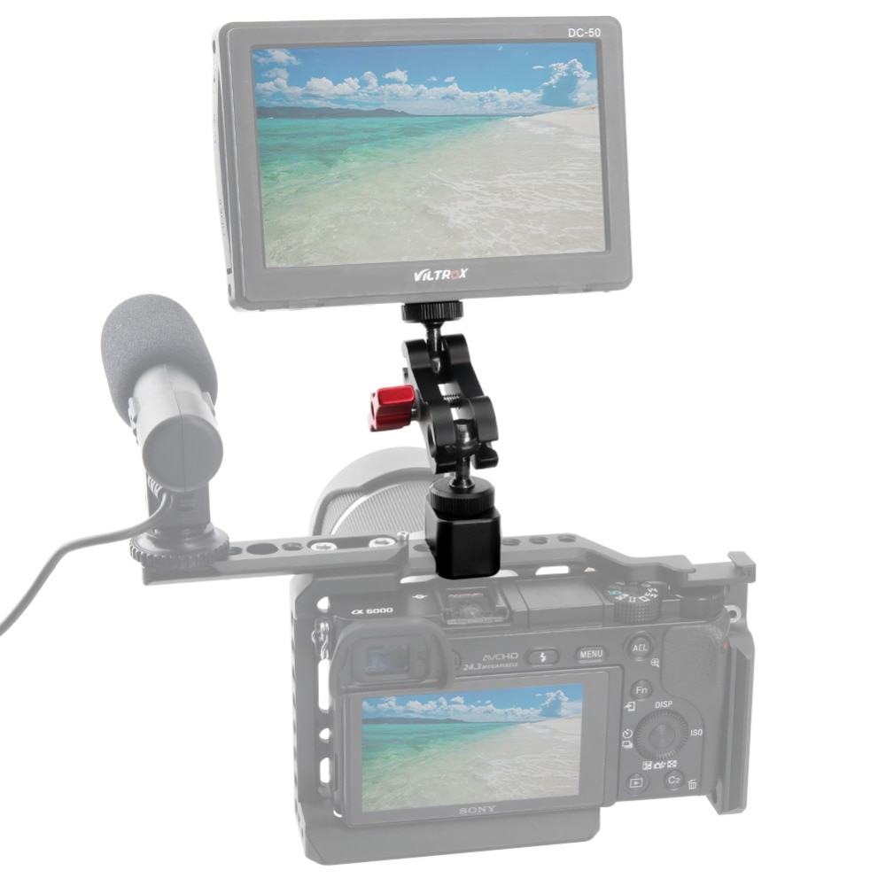 NICEYRIG DSLR Camera Stand Accessories DSLR Camera Rig Shoe Mount Adjustable EVF Support Mount for Monitor &amp; Viewfinder