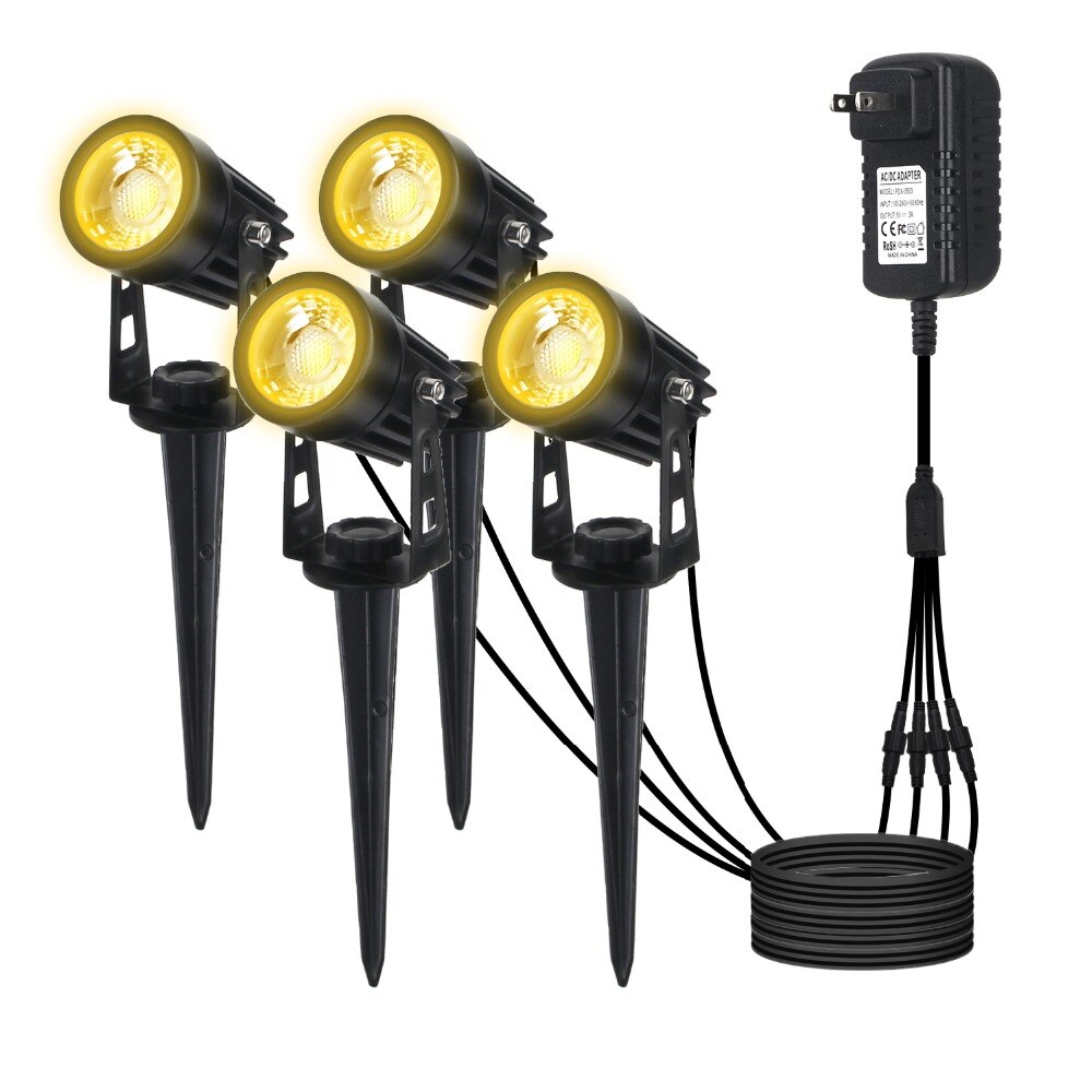 T-SUNRISE Led Outdoor Spots Waterdicht Ons Uk Plug Landschap Verlichting Voor Tuinpad Gazon Warm Wit Koud Wit Verlichting: UK plug