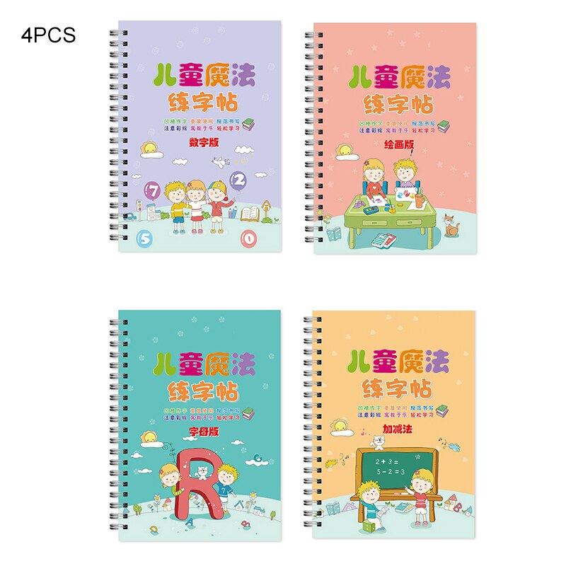 Magic Writing Children's Kindergarten Grooves Before School Handwriting Reusable Alphabet Number Drawing Mathematics GDeals