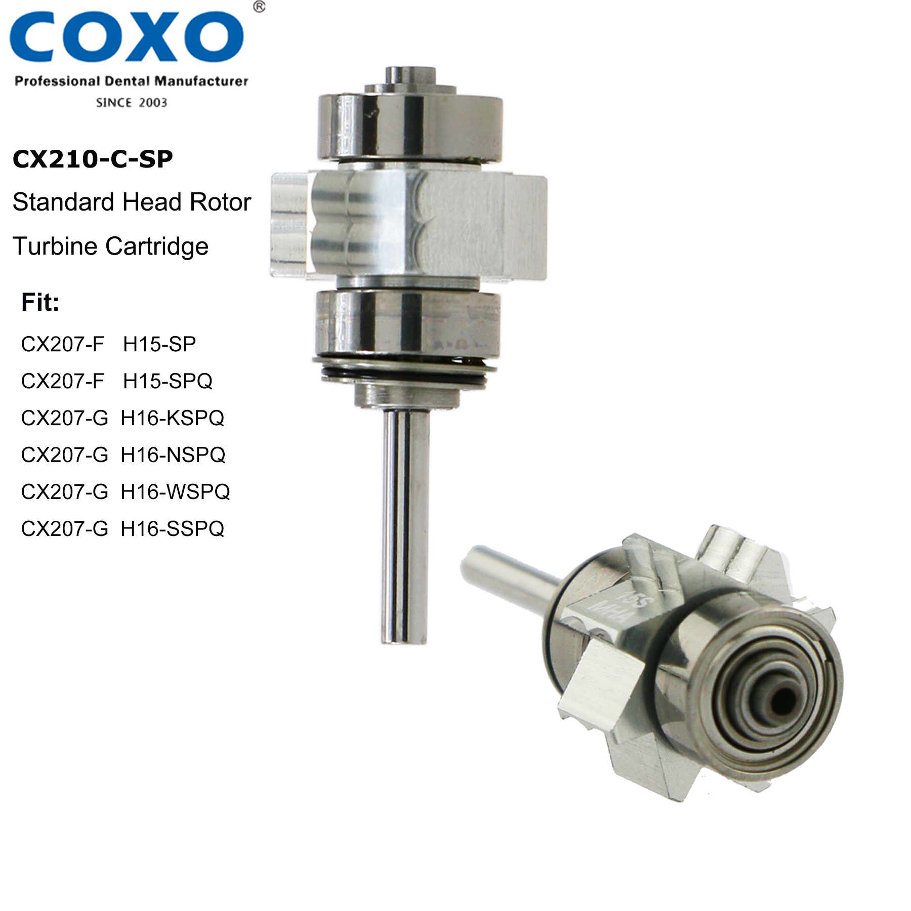 Original COXO Dental Turbine Air Rotor Patrone Für CX207-G High Speed Handstück Zahnmedizin Handstück Rotor Ersatzteile: Rot