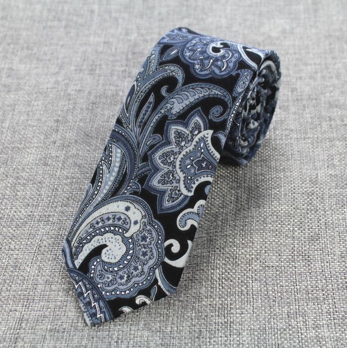 RBOCOTT 6cm Cotton Ties Floral Ties Mens Necktie Casual Suit Wedding Skinny Neck Tie Party Slim Tie Gravatas
