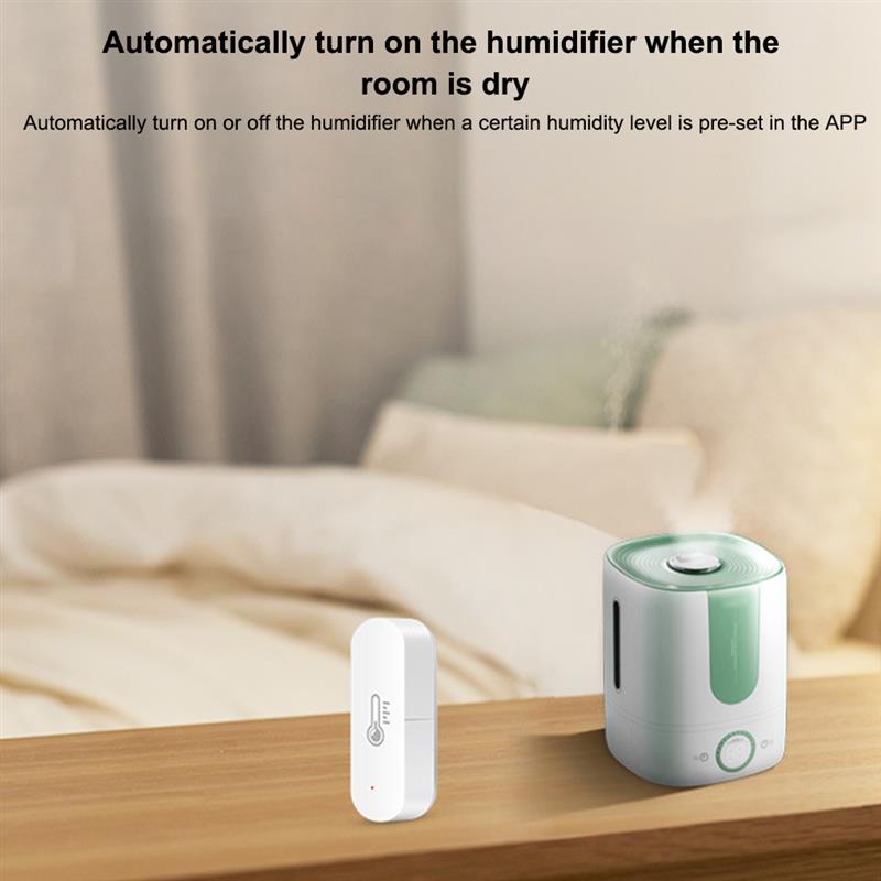 Zigbee Tuya Living Room Bedroom WiFi Temperature Humidity Sensor Office Smart Notification Push Alarm Home Intelligent Supplies
