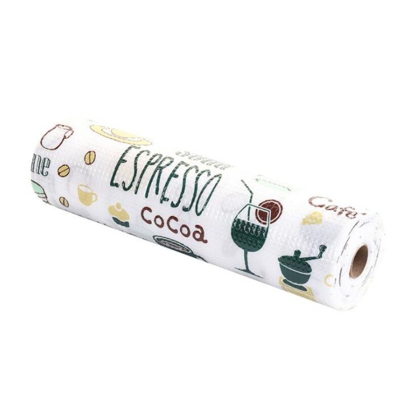 5M Kitchen Stickers Oil-proof Table Mat Placemat for Dining Table Drawer Shelf Liner Waterproof Mat pad Tile Floor Stickers: blue / 300x45cm