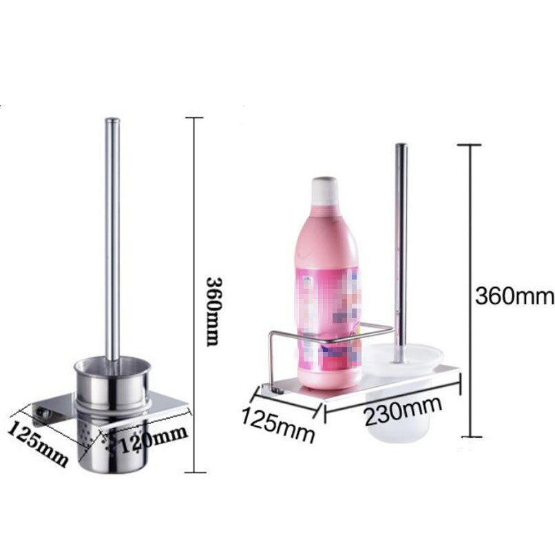 304 Roestvrijstalen Wc Borstel Set ABS Badkamer Borstel Hoofd Ventilatie/Glas Wc Cup Muur Opknoping Magazijnstelling