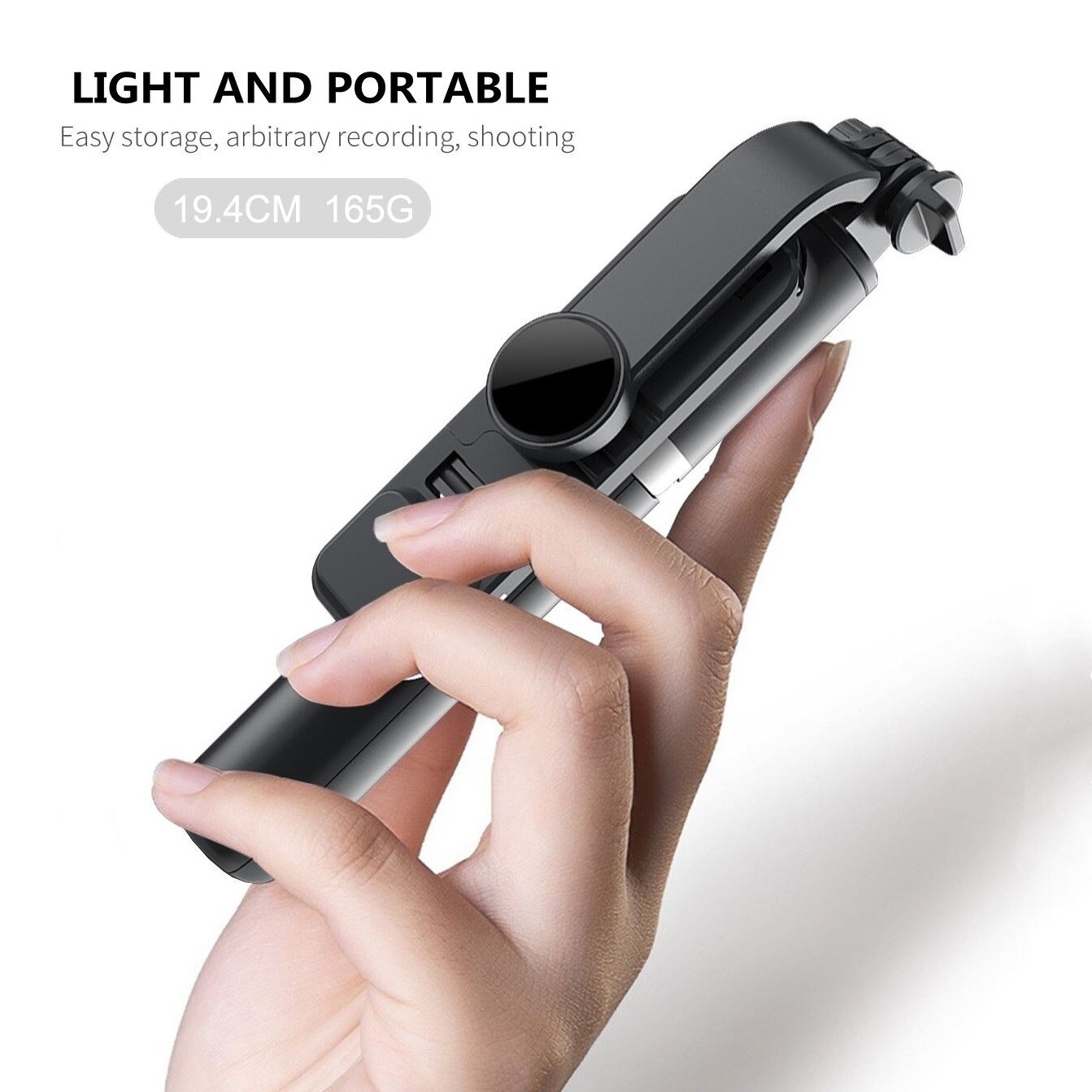 FANGTUOSI Wireless selfie stick tripod Bluetooth Foldable Monopod With Led light remote shutter For iphone