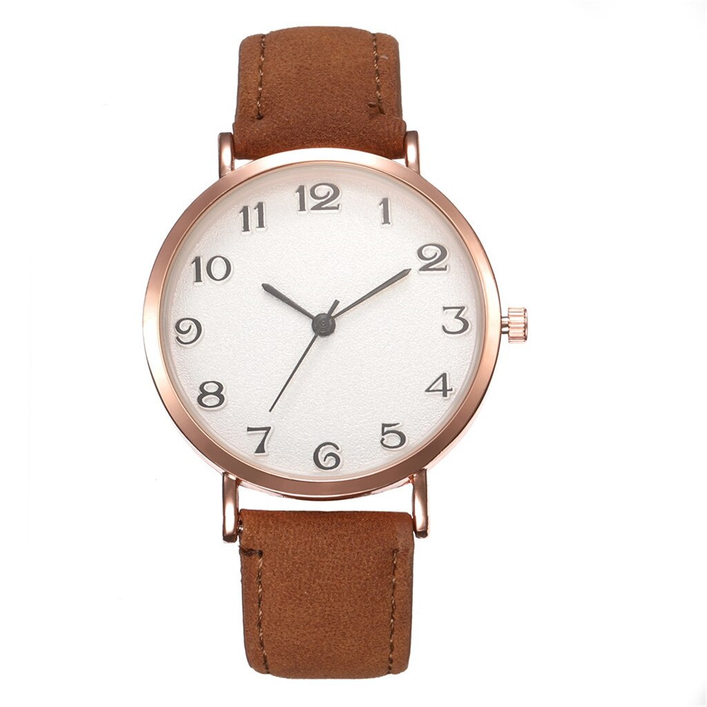 Vrouwen Horloges Eenvoudige Dames Horloge Voor Vrouwen Klok Casual Vrouwen Horloges Vrouw Lederen Band Quartz Horloges Reloj Mujer: Bruin