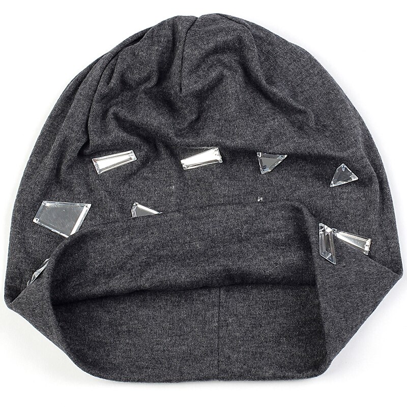 Geebro mujer Casual espejo accesorios sombreros nueva primavera suave señoras gorros sombrero invierno holgado Gorro niñas cap