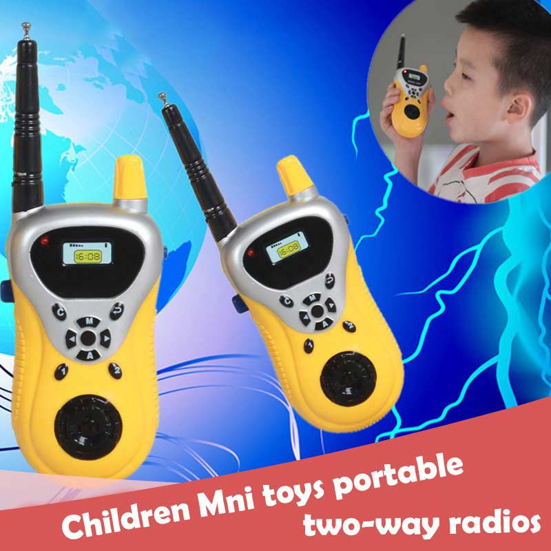 2 stk intercom elektronisk walkie talkie børn børn mini legetøj bærbar tovejs radio 72 m09