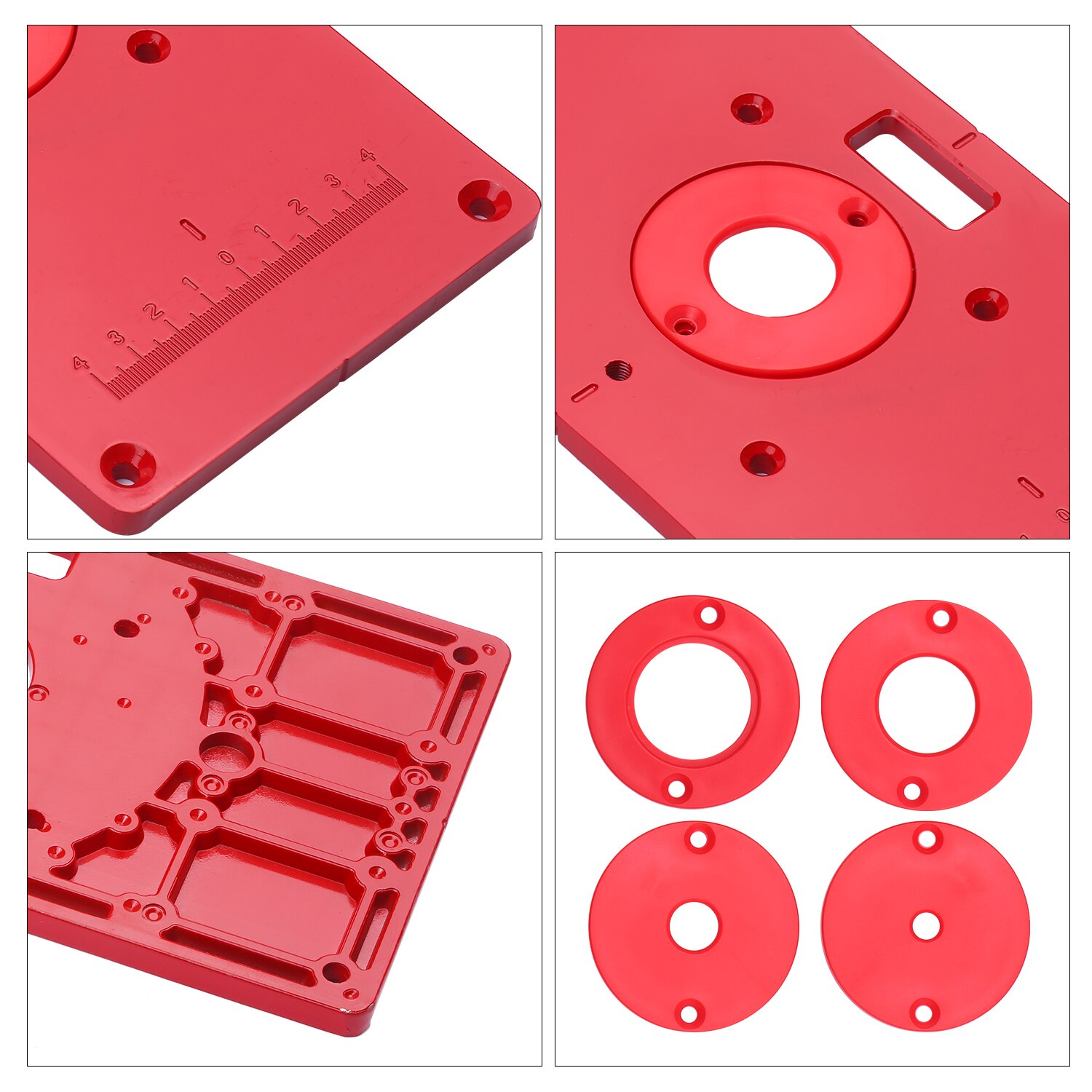 Multifunctional Router Table Aluminum Alloy Insert Plate Woodworking Benches 235x120x8mm Carpenter Trimming Machine