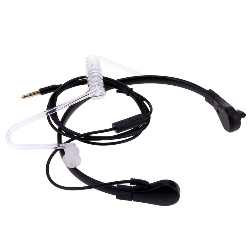 1pin 3.5mm Throat Mic Microphone Covert Acoustic Tube Earpiece Headset For Samsung/HTC/LG/Blackberry/MOTORO Smart Phone Earphone