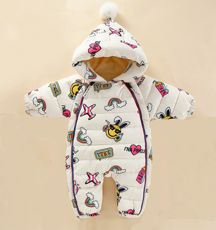 Baby rompertjes Overalls Kleding Winter Jongen Meisje Kledingstuk Dikker Warm Pure Katoen Bovenkleding jas jas kids Sneeuw Wear
