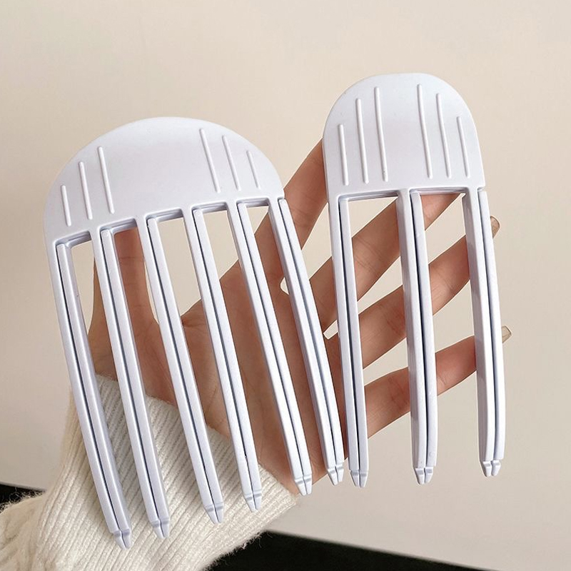 Women Fluffy Hair Roots Clips Comb Hairs Top Styling Curling Barrel Portable Korean Lazy Hairs Clip Volume Wind Sculpting Comb: Gold