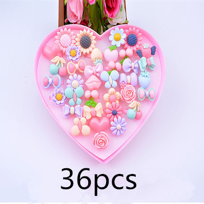 12-36 Stuks Leuke Cartoon Ringen Speelgoed Voor Baby Meisjes Pretend Play Game Kleurrijke Kids Beauty Mode Verjaardagsfeestje Kawaii: 36pcs