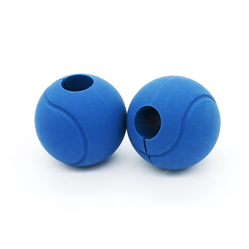 Silicone Gym Dumbbells Barbell Bar Thicken Weightlifting Non-Slip Hand Grip Ring Grippers Strength Training: 1 pair ball blue