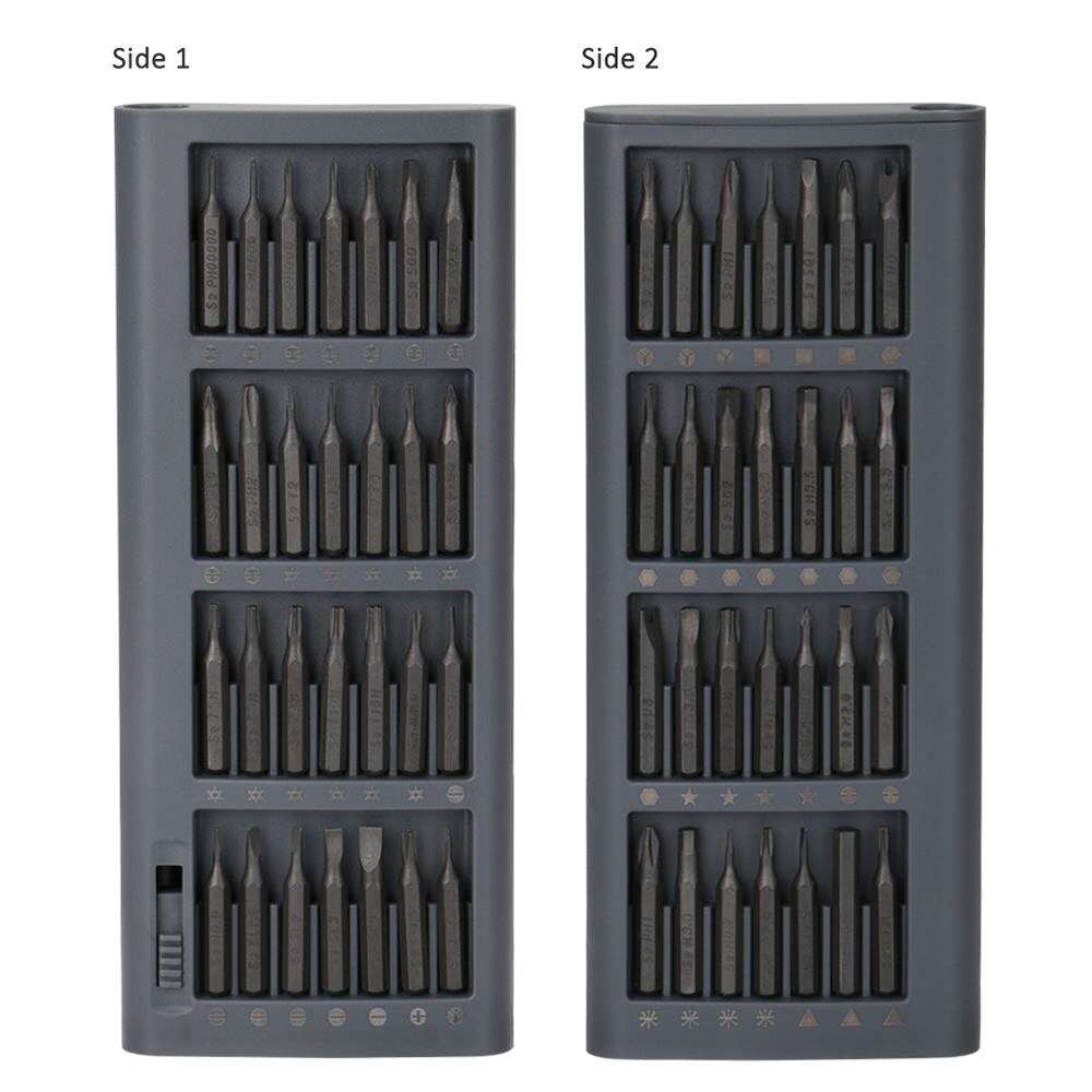 Screwdriver Set 56-in-1 Aluminum Handle S2 Tool Steel Driver Bit Kit Pocket Screwdriver Repair Kit for PC Tablet