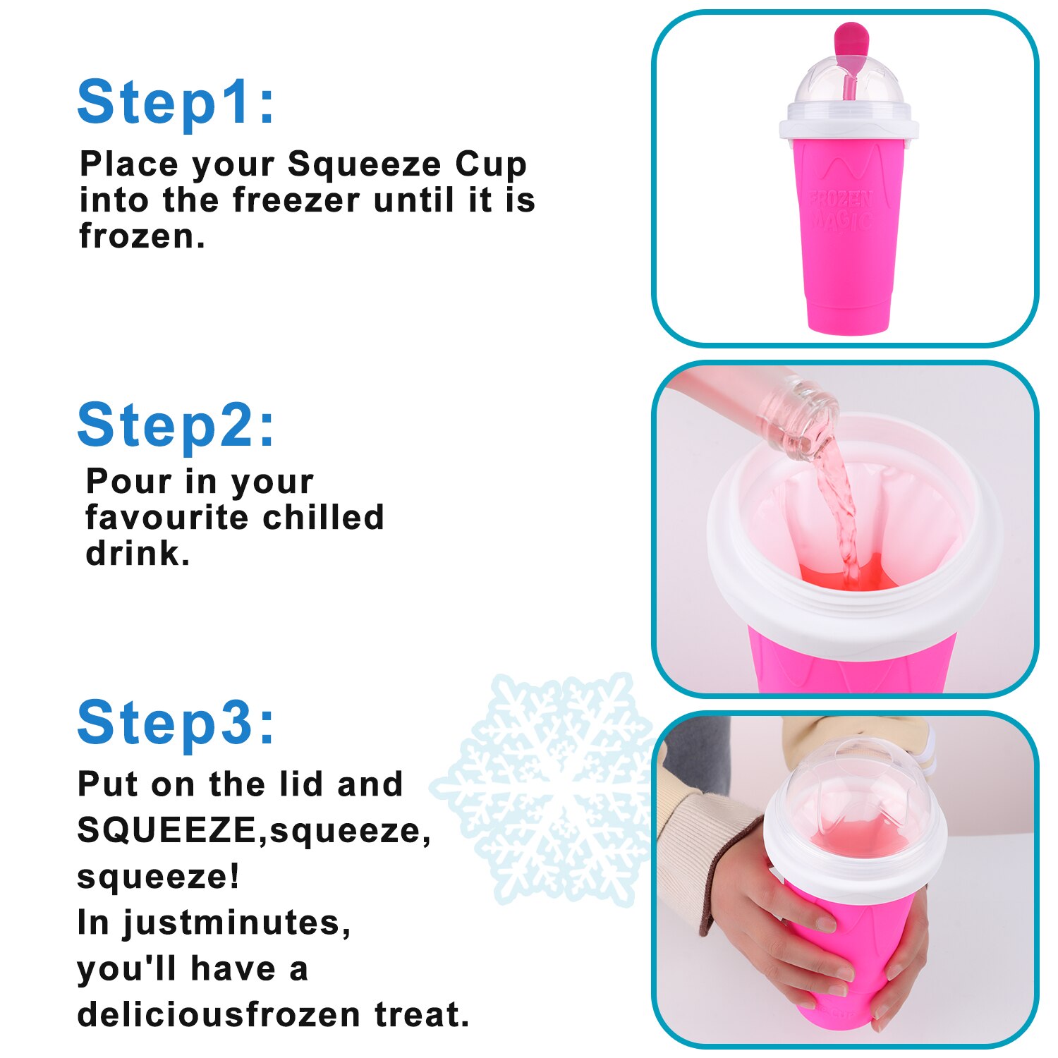 Tasse à Smoothie glacé en Silicone pour l'été, pour la conservation rapide des Smoothies glacés