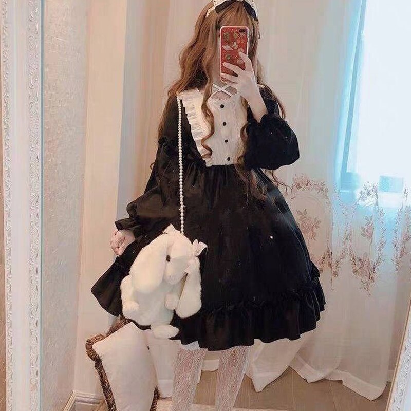 Vêtements Lolita pour filles Kawaii, robes pour femmes, vêtements de Style japonais, pour grandes adolescentes, jolie fée d'étudiant