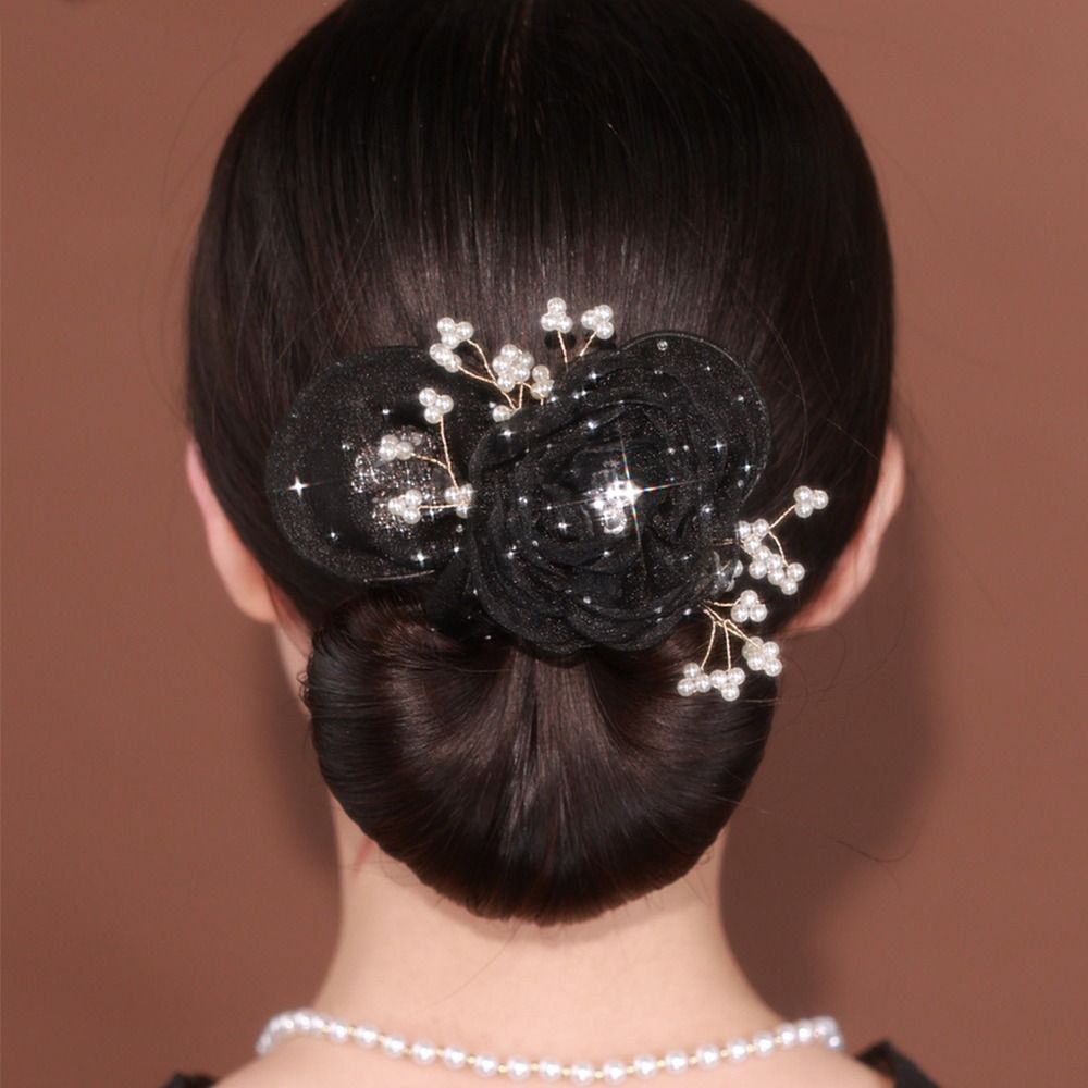 Pinza para el pelo de flores para mujer, 1 piezas, fabricante de moños flexibles antideslizantes, rizador de pelo perezoso, peinado de giro, herramienta de peinado