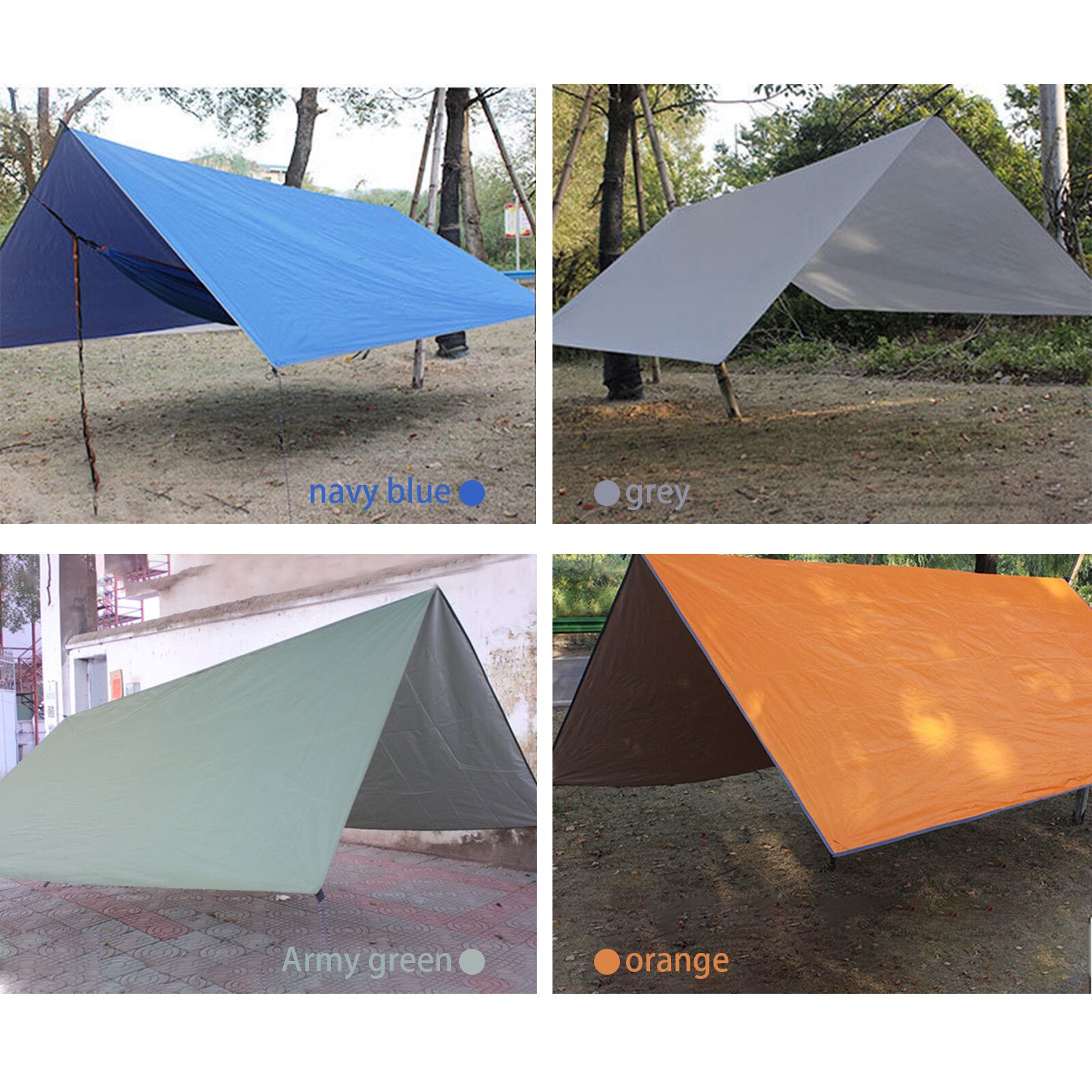Tenda da esterno impermeabile Tarp protezione UV amaca campeggio Poncho da pioggia ombrellone a doppia faccia baldacchino tappetini da spiaggia