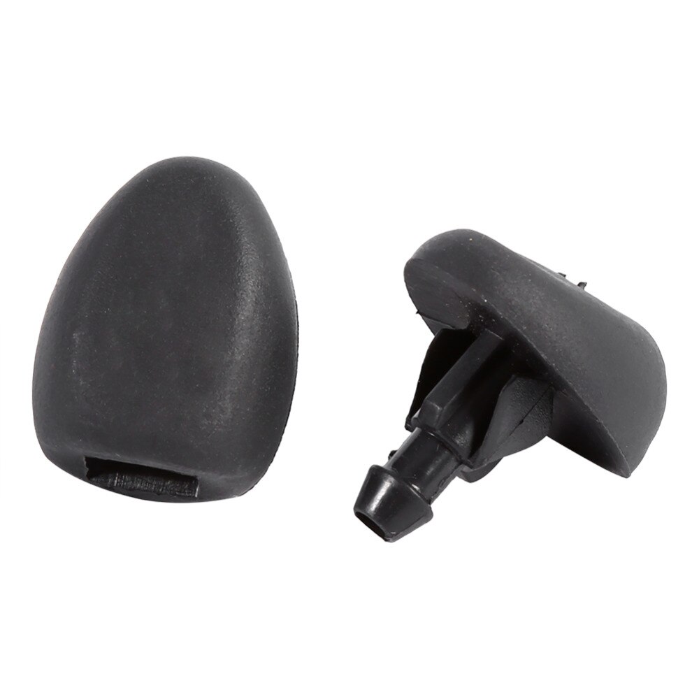 2 stuks Zwart Plastic Auto Ruitensproeier Ruitenwisser Water Sproeikop met 108 cm Flexibele Slang fit voor Peugeot 307