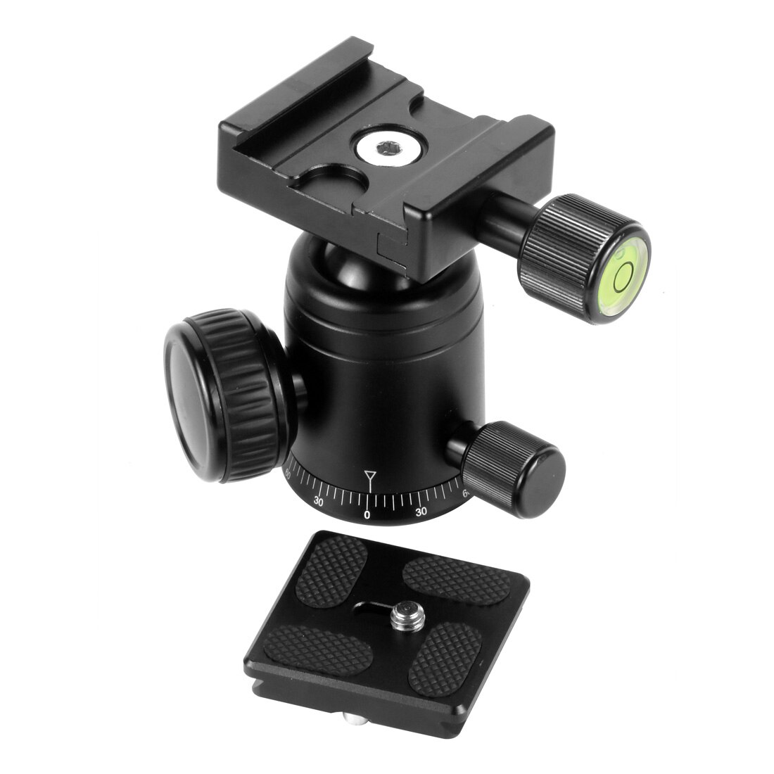 Panorama 360 Swivel Heavy Duty Camera Tripod Ball Head + Quick Release Plate Mount 40mm Aluminum for DSLR Photo Video Monopod