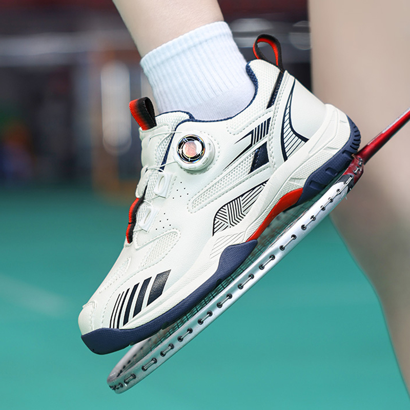 Heren badmintonschoenen, paar tennissneakers, ademende trainingsschoenen voor binnen en buiten, badmintonschoenen met draaibare gesp