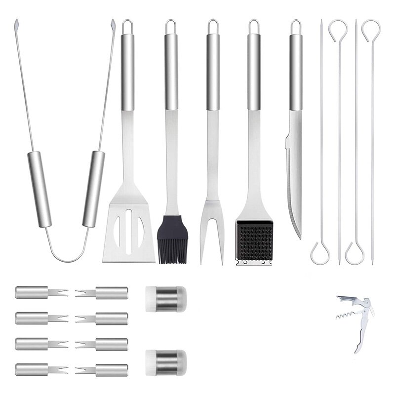 21 Pcs Grillen Zubehör Grill Werkzeuge Set, Elst... – Viceal