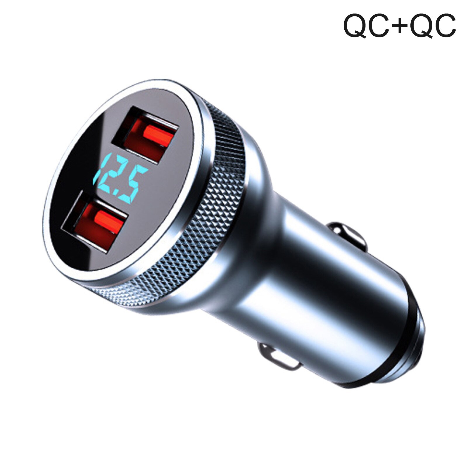 DC12-24 V Universal Digital Display 36W Dual USB QC3.0 PD Car Lighter Mobile Phone Charger Adapter ABS PC Digital Display