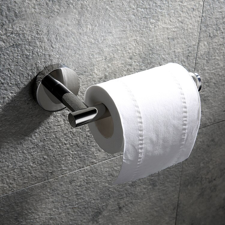 304 Stainless Steel Roll Paper Holder Wall Mounted Gold Toilet Paper Holder Bathroom Hardaware Set Brushed Tissue Paper Shelf