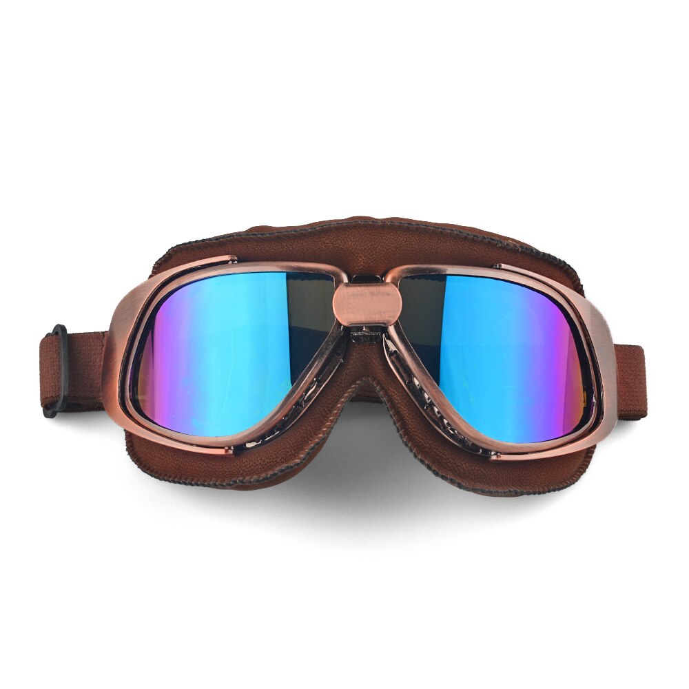 Casco de motocicleta Steampunk, gafas voladoras, piloto Vintage, gafas de motorista, protección UV