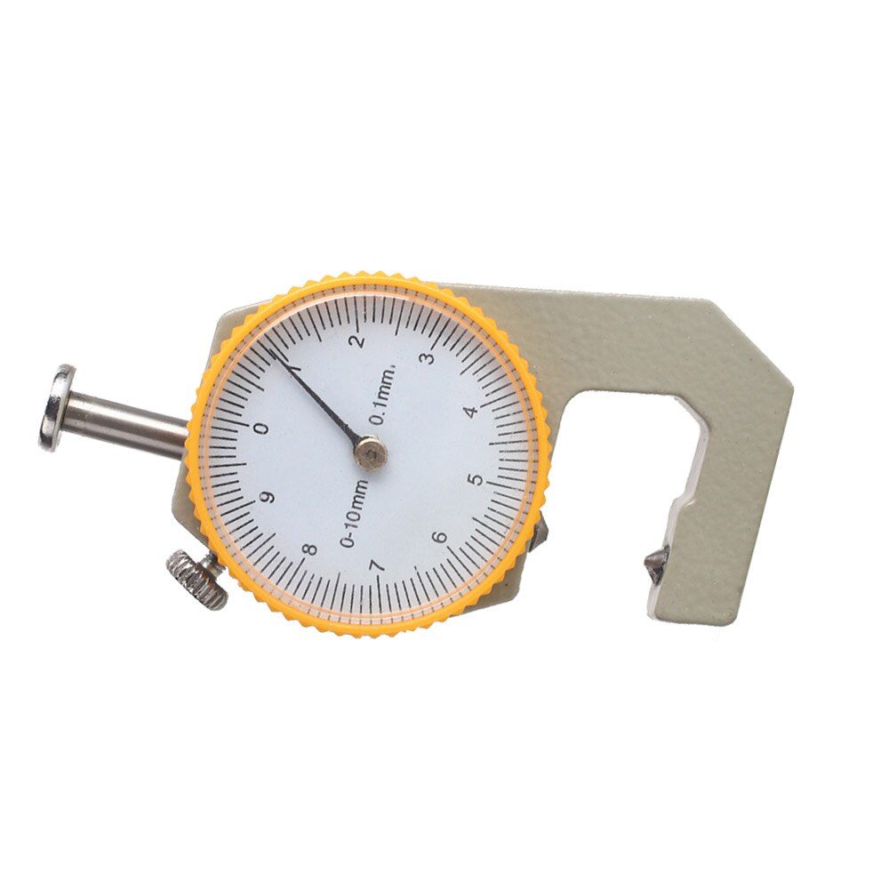 Silver Yellow Metal Leather Thickness Meter Width Measurement Thickness Gauge Durable Dial Tester Micrometer Leather Gauge