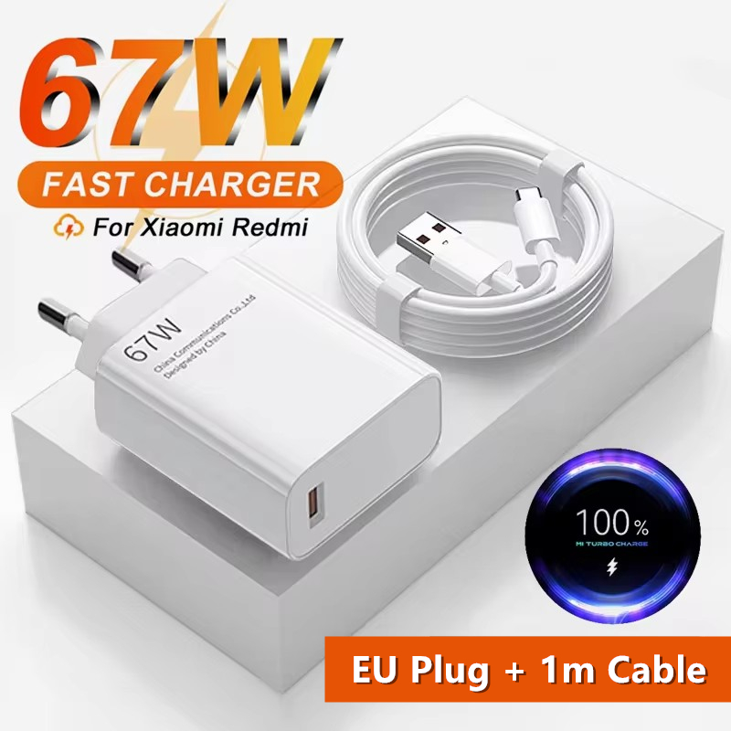 6a 67w eu erittäin nopea laturi xiaomi 10 11 12 lite 13 redmi note 10 11t 12t 13 poco  f4 f5 x4 x5 pro type-c usb-latauskaapeli: Il