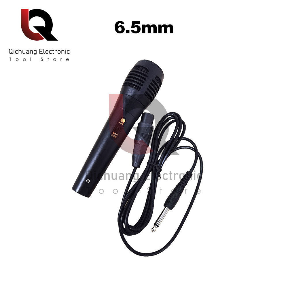 Bluetooth Speaker Wired Microphone 3.5/6.5MM Karaoke Microphone Shockproof Microphone Head Built-in Anti-noise Cotton: PURPLE