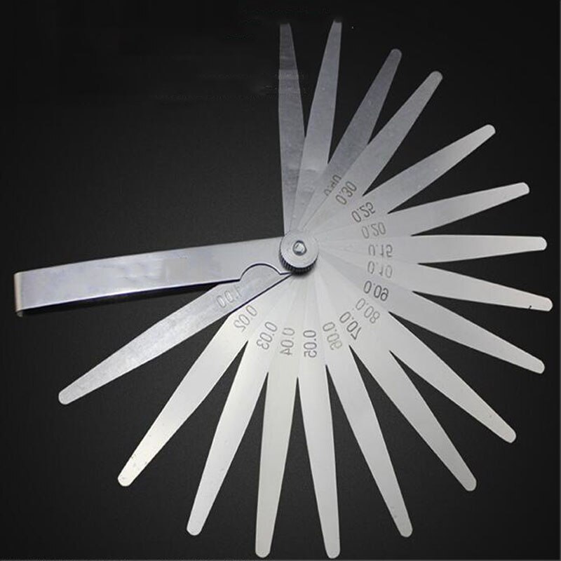 Stainless Ateel AntiRust Feeler Gauge Gap Ruler 17 Blade Feeler Metric