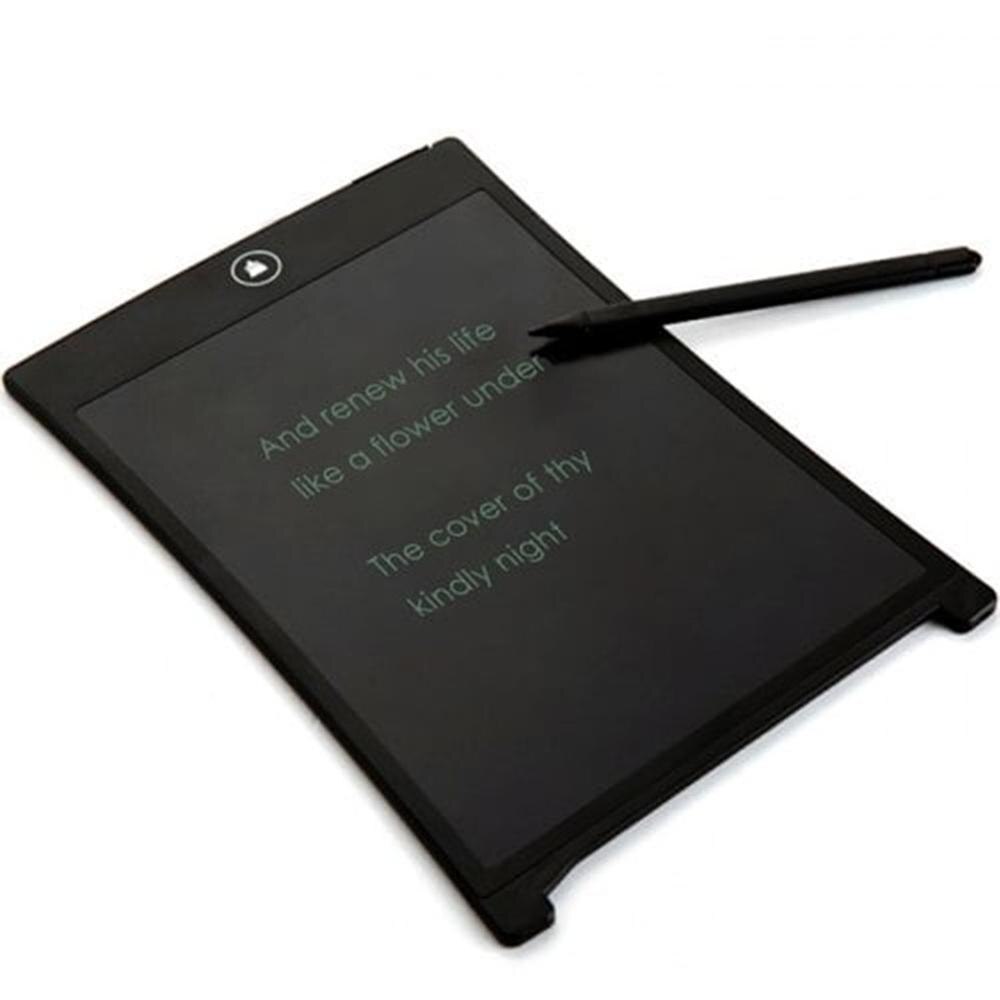 Tablero LCD de escritura a mano para niños, pizarra electrónica de dibujo de 8,5 pulgadas con luz: biack